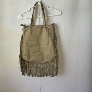 Moda Luxe Leather Fringe Handbag